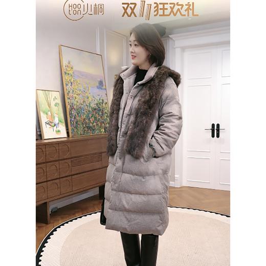 火桐hooton 铂金系列 Spuer120支原色黑绵羊初剪羊毛95白鹅绒服外套 商品图4