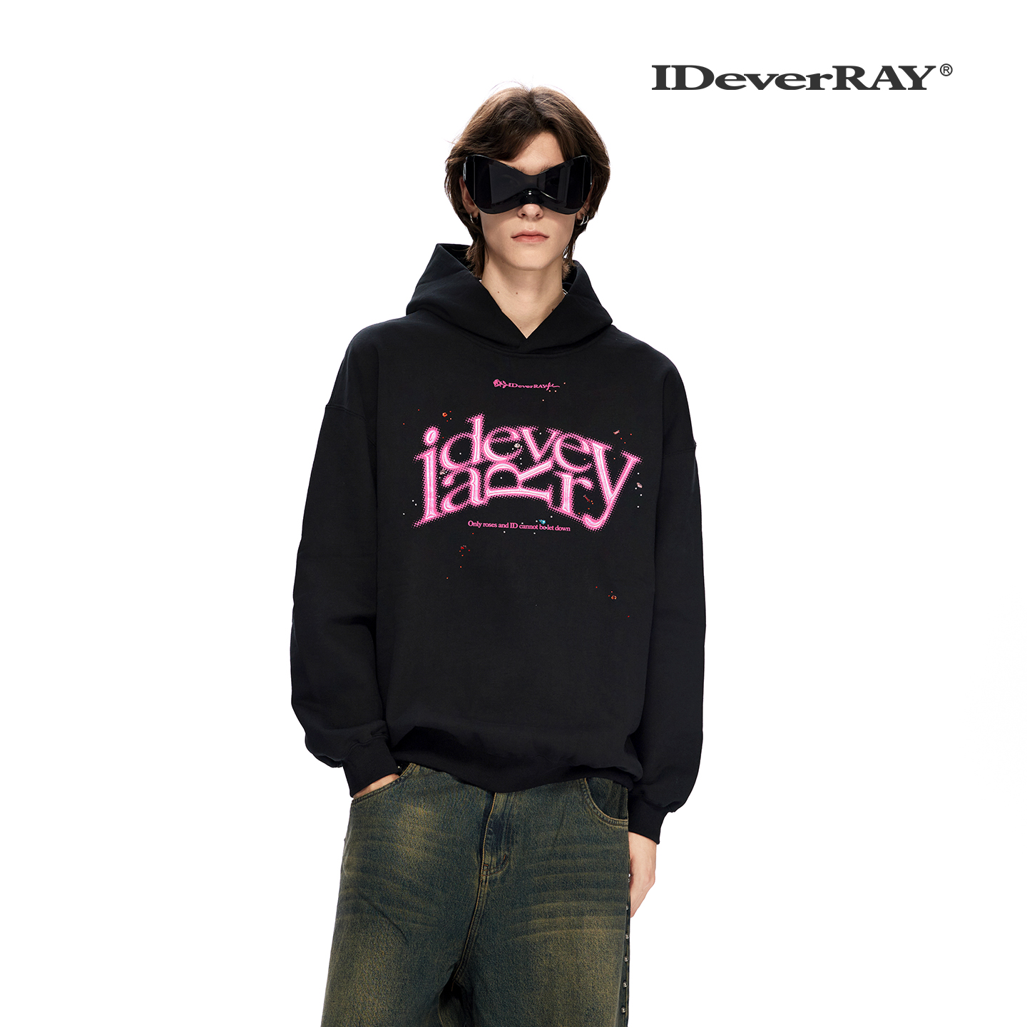 【限时福利】IDEVERRAY原创秋冬新款高级感工艺情侣表白送礼印花烫钻连帽卫衣