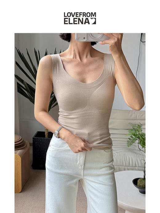 内里薄绒 保暖打底背心（含罩杯） 商品图1