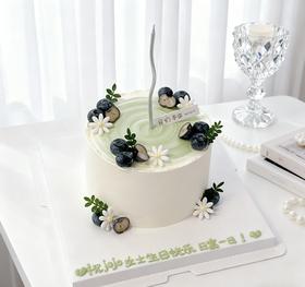 ins小清新蓝莓小花朵简约蛋糕-低糖处理无添加