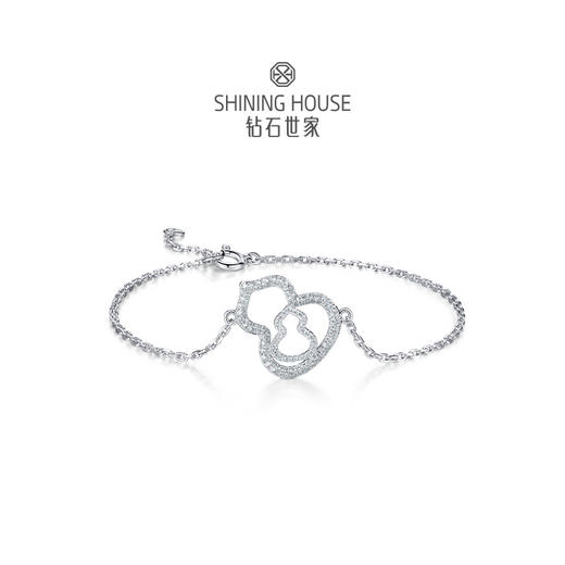 【双葫芦款】【 玲珑宝葫 】钻石世家 玲珑宝葫系列 18K金葫芦镶钻吊坠 18K金葫芦镶钻耳饰 18K金葫芦镶钻手链【单吊坠，上图仅为搭配示意】不支持无理由退换货 预计5天发货 商品图10