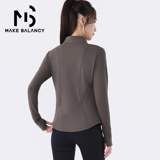 Makebalancy/慕柏郦保暖秋冬休闲长袖立领运动外套显瘦女10007 商品图3