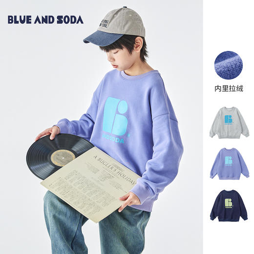 蓝汽水圆领LOGO卫衣885B258030JX 商品图0