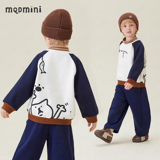 【加绒】【90-140】【MQDmini】男女童冬款加绒假两件卫衣 商品图6