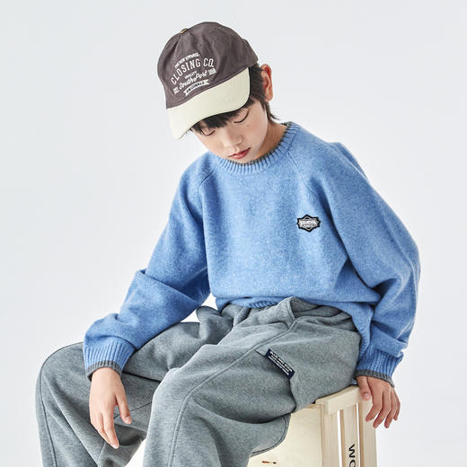 【预售 12.3发货】蓝汽水LOGO全羊毛衫891B258027JX 商品图2