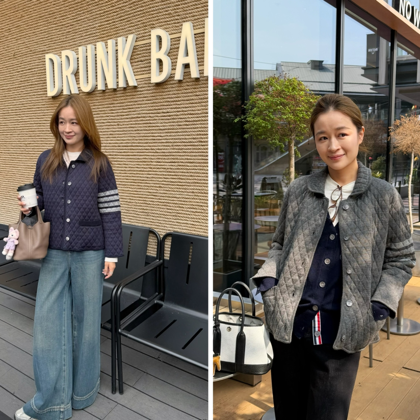 2510504   TB 菱格长袖四条杠外套