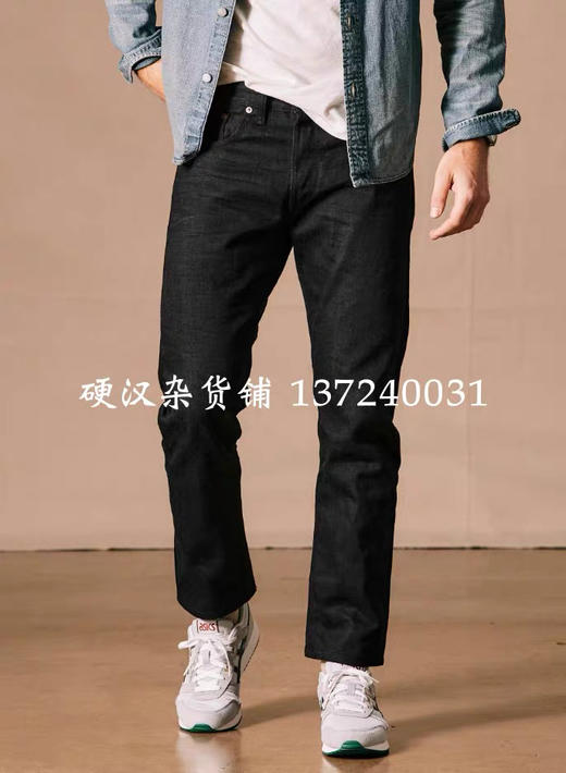 RRL Slim Fit Black Selvedge Jean 贝克汉姆德普同款 黑色牛仔裤 商品图0