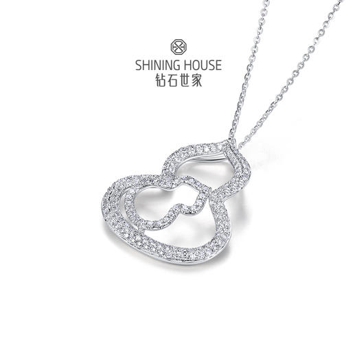 【双葫芦款】【 玲珑宝葫 】钻石世家 玲珑宝葫系列 18K金葫芦镶钻吊坠 18K金葫芦镶钻耳饰 18K金葫芦镶钻手链【单吊坠，上图仅为搭配示意】不支持无理由退换货 预计5天发货 商品图5