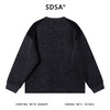 52038SDSA男士秋冬新款痞帅男装潮牌简约拼接绒毛圆领卫衣宽松百搭上衣 商品缩略图4