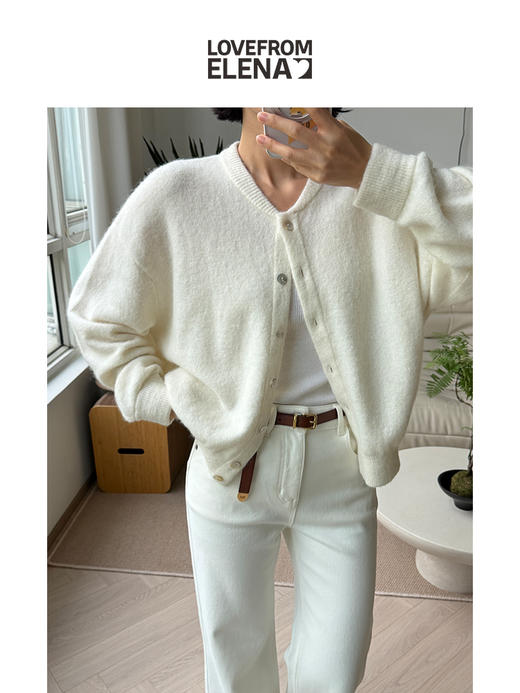 法牌Americ@nVintage代工 羊驼绒混纺针织开衫 商品图8