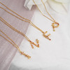 北京仓｜Girls Crew-Flutterfly Stone Initial-金色 蝴蝶与宝石 字母 项链［美国设计师］ 商品缩略图7