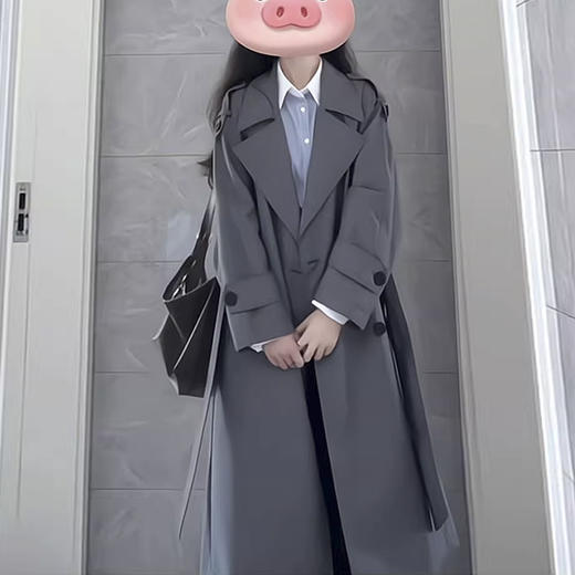 裁缝学苑AS589韩系中长款风衣纸样大外套女装打版裁剪样板图纸 商品图3