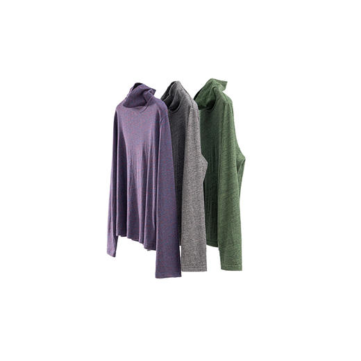 特绽放730朵/不费力打底衫·新款羊毛棉天丝高领长袖显瘦T恤内搭 商品图4
