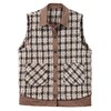 A7251格子马甲马夹背心坎肩加肥加大码中老年妈妈女装春装 商品缩略图4