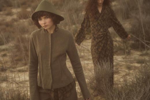 Cortana 25AW 苔绿色RIDER 羊绒圆领收腰短夹克 商品图6