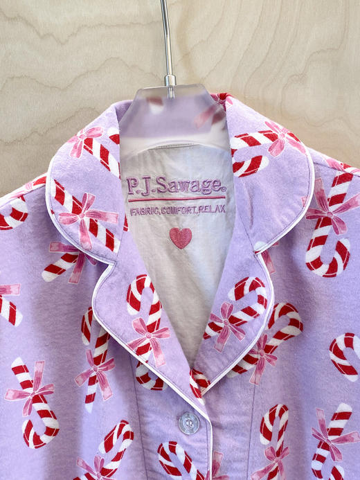 P.J.Sawage秋冬双面磨毛保暖睡衣套装女 轻柔棉质月子服家居服pjs 商品图9