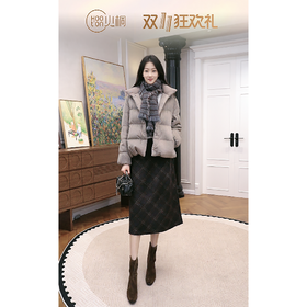 火桐hooton 铂金系列 Spuer120支原色黑绵羊初剪羊毛95白鹅绒服外套