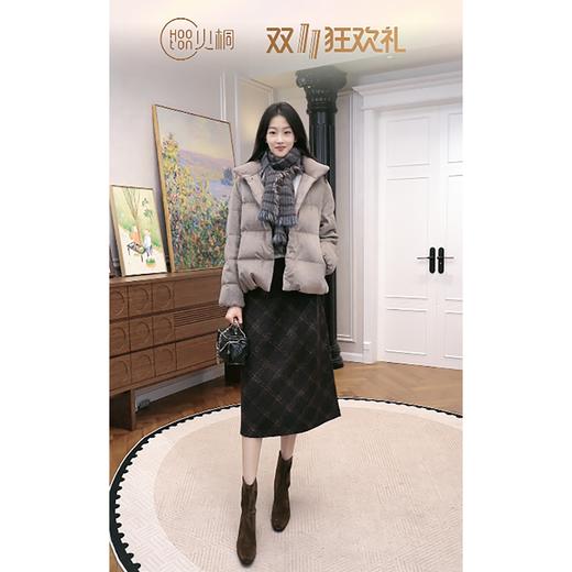 火桐hooton 铂金系列 Spuer120支原色黑绵羊初剪羊毛95白鹅绒服外套 商品图0