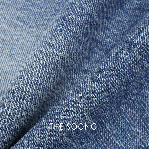 THESOONG|'意大利弹九分烟管加厚洗水中腰无弹蓝色牛仔裤HBNZ7569 商品图6