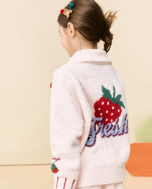 【春上新】8楼爱慕儿童Aimer Kids女孩2件装-草莓慕斯长袖家居套装AK143J581，吊牌价899元 商品图1