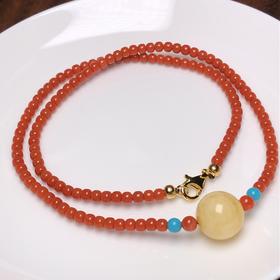 上新！蜜蜡、南红、松石、银锁骨坠（有证书）饰品美物