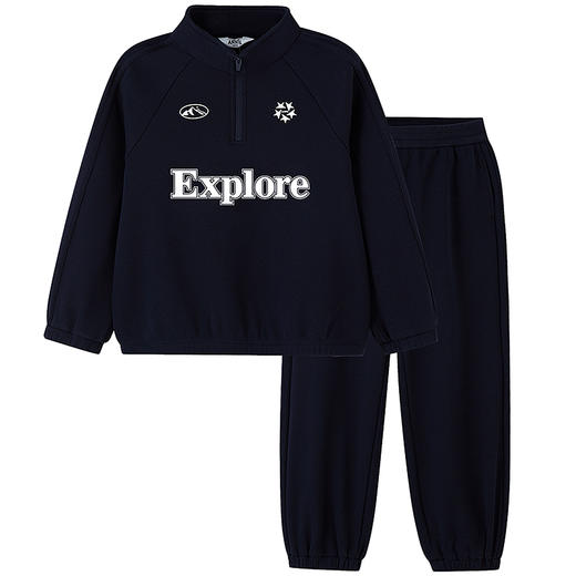 【加绒卫衣套装】男女童套装冬季新款安奈儿童装EM541667 商品图6