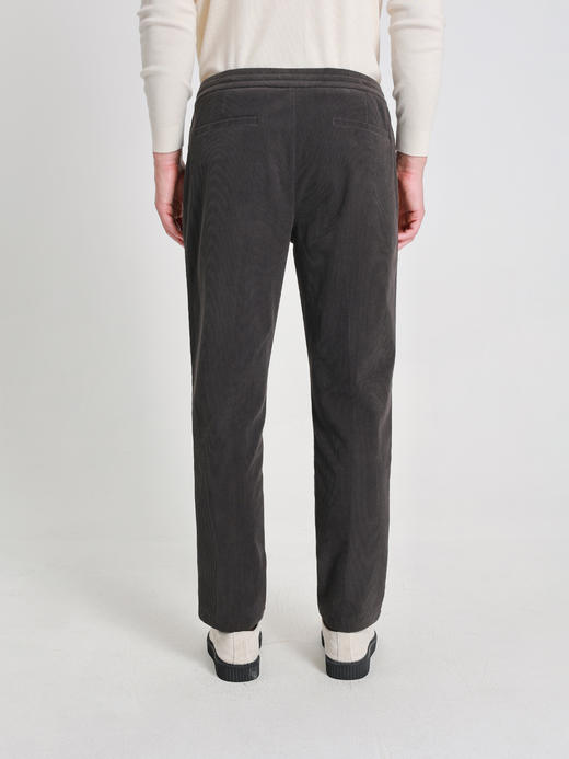 callisto灰色细条灯芯绒抽绳休闲裤 商品图4