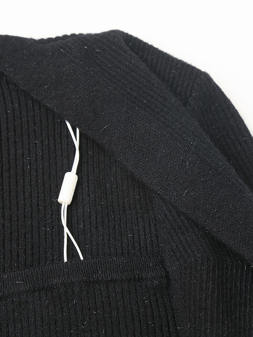 黑色亮丝假两件针织衫 方领修身长袖上衣 秋冬季辣妹风显瘦百搭叠穿打底毛衣 商品图2