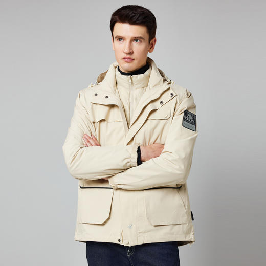 【羽绒内胆】罗蒙秋冬男士外套男时尚休闲户外保暖可拆卸内胆御寒外套 商品图11