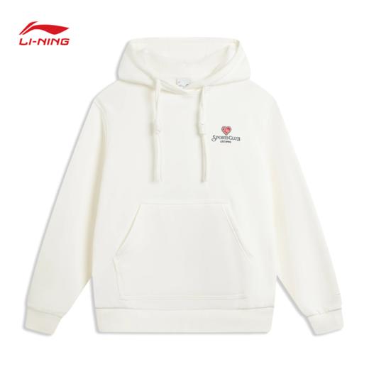 【孙颖莎同款】李宁女子加绒保暖宽松套头连帽卫衣AWDV988 商品图3