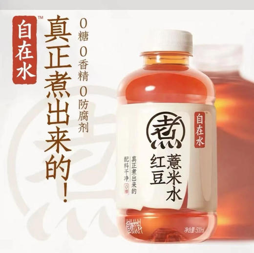 【饮料】元气森林 元气自在水红豆薏米水 0糖 500ml/瓶 商品图0