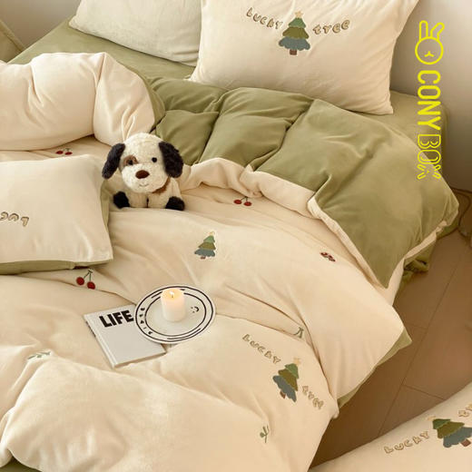 【白禾】CONY A馨暖暖绒绣花三/四件套-森林梦 商品图3