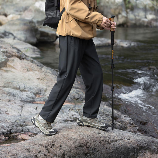 【户外360度全弹】罗蒙男士休闲裤耐磨耐刮隐藏式拉链口袋宽松直筒长裤 商品图5