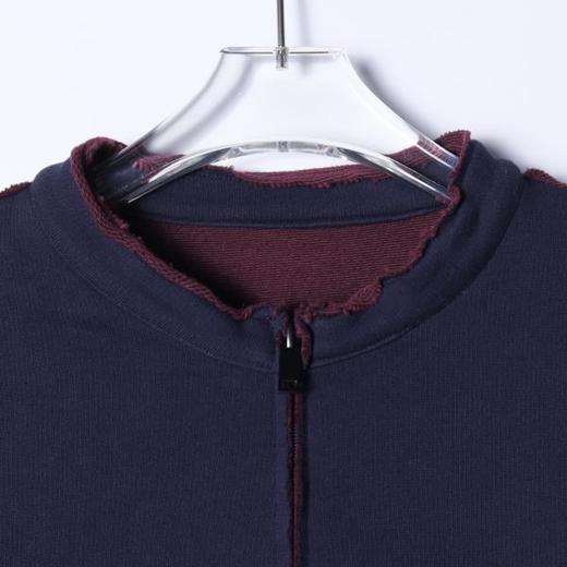 WT268SDSA秋冬新款痞帅男装韩版潮牌裁剪拉链圆领开衫卫衣外套百搭时尚 商品图2