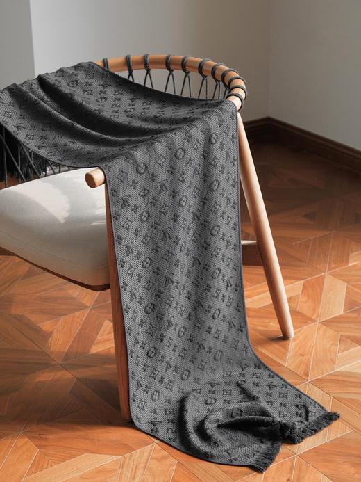 WJ25-GUCCI古驰 经典双G格纹 绒线围巾 男女同款情侣款（QZ*MM） 商品图6