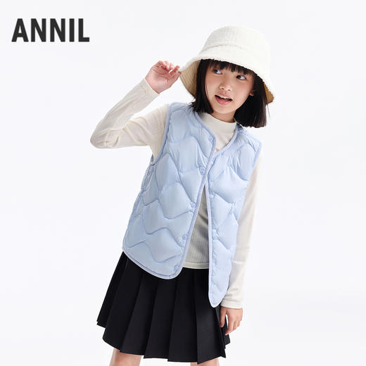 男女童羽绒马甲冬季新款安奈儿童装EM542556 商品图2
