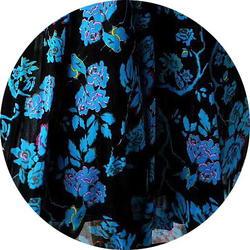 SZ3S78_监德色_连衣裙_春夏_V领七分袖腰带收腰A字大摆长款垂感雪纺_高级女装_BERNIEELEN 伯妮斯茵 商品图4