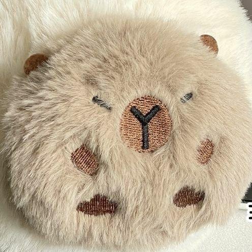新款【🔥卡皮巴拉过冬两件套】卡皮巴拉仿兔毛全包耳罩 学生保暖耳捂防冻冬季耳罩 女防寒耳包 商品图3