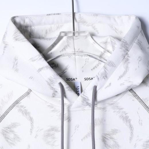 WY1218SDSA男士秋冬新款痞帅男装扎染风缝线抽绳连帽卫衣百搭套头上衣 商品图2