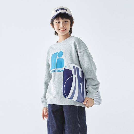 蓝汽水圆领LOGO卫衣885B258030JX 商品图2