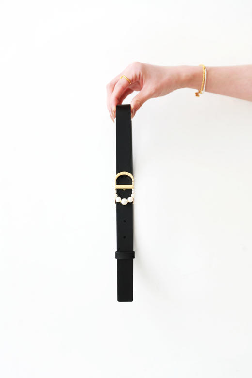 珍珠镌刻+小牛皮工艺，法式老钱风氛围感复古气质腰带皮带C102866 商品图4