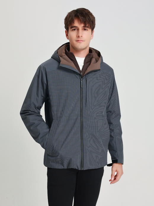 callisto蓝色拼接款棉服 商品图2