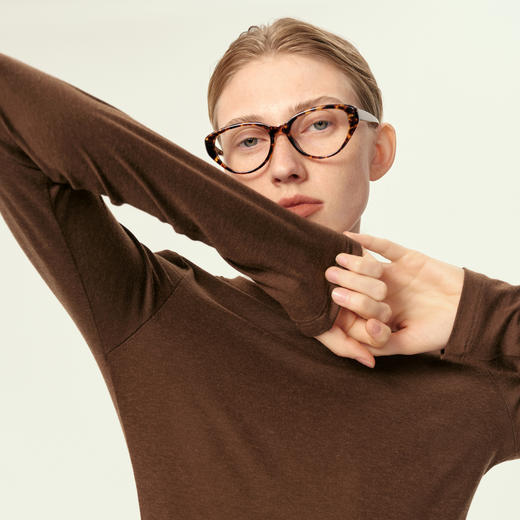 【特惠不退货】伊芙丽假两件舒适长袖打底T恤1FA601282 商品图4