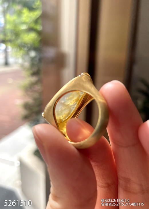 高冰种黄翡富贵豆戒指  23999【5261510】 商品图5
