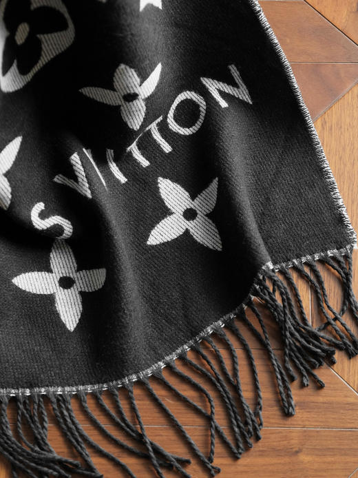 WJ04-驴家 提花织纹流苏饰边 绒线围巾 男女同款情侣款（QZ*MM） 商品图6