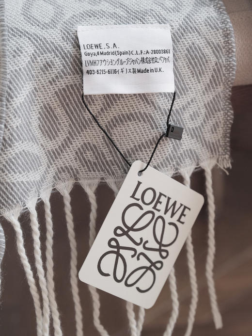 WJ02-罗意威 羊毛 绒线围巾 男女同款情侣款 灰色（QZ*MM） 商品图8