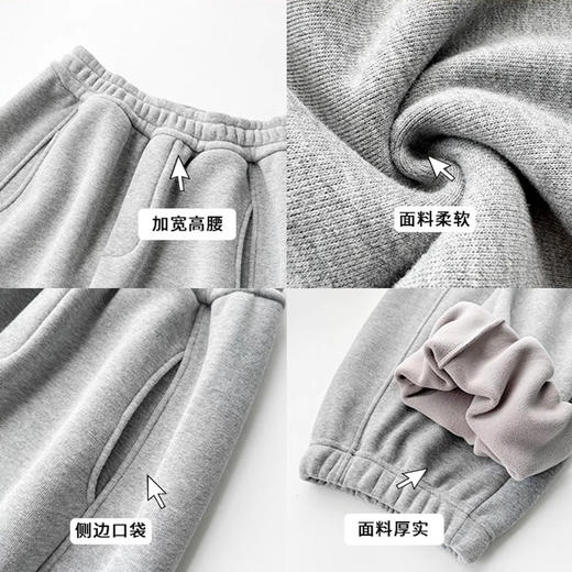 防风运动裤！女春秋冬2025年新款宽松束脚哈伦卫裤高腰显瘦加厚！ 商品图2