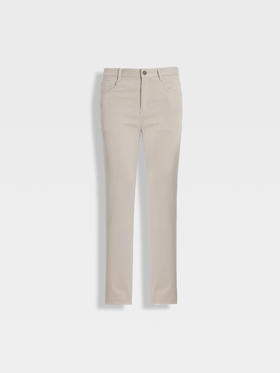 callisto燕麦卡其长绒棉休闲裤