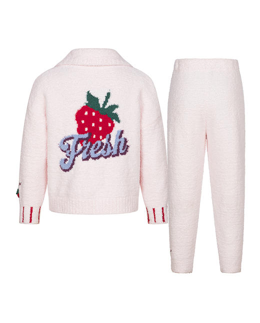 【春上新】8楼爱慕儿童Aimer Kids女孩2件装-草莓慕斯长袖家居套装AK143J581，吊牌价899元 商品图3