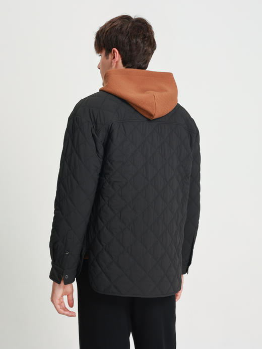callisto黑色菱形格棉服 商品图4